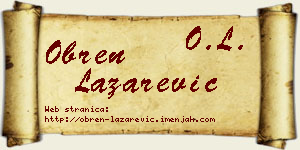 Obren Lazarević vizit kartica